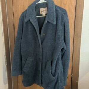 VTG Woolrich Jacket w/ Pockets and Detailed Buttons Blue Made USA-Women's Medium
